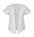 Shrug with Crochet Flowers
