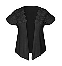 Shrug with Crochet Flowers