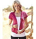 Shrug with Crochet Flowers