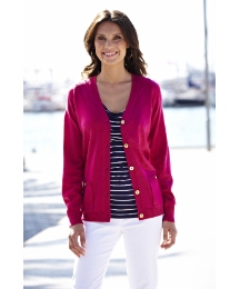 Fully Fashioned V-Neck Cardigan