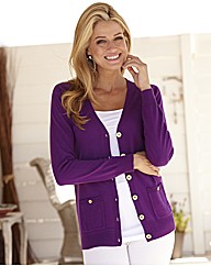 Fully Fashioned V-Neck Cardigan