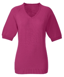 V-Neck Short Sleeved Jumper
