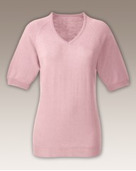 V-Neck Short Sleeved Jumper