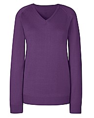 Fully Fashioned V-Neck Jumper