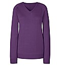 Fully Fashioned V-Neck Jumper