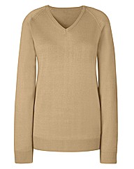 Fully Fashioned V-Neck Jumper