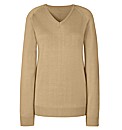 Fully Fashioned V-Neck Jumper