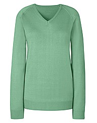 Fully Fashioned V-Neck Jumper