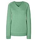 Fully Fashioned V-Neck Jumper