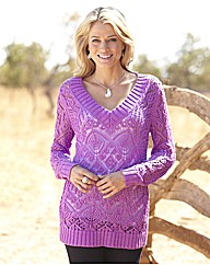 V Neck Lacy Tunic