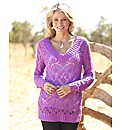 V Neck Lacy Tunic