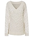 V Neck Lacy Tunic