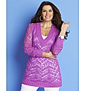 V Neck Lacy Tunic