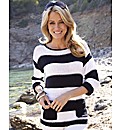 Relaxed Fit Textured Striped Jumper