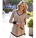 Dipped Hem Colour Block Tunic