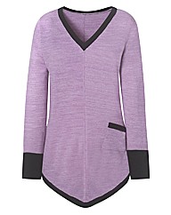 Dipped Hem Colour Block Tunic