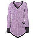 Dipped Hem Colour Block Tunic