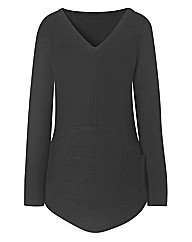 Dipped Hem Colour Block Tunic