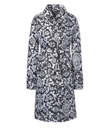 Lightweight Single Breasted Printed Mac
