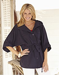 Cape Style Belted Jacket