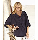 Cape Style Belted Jacket