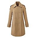 Trench Style Coat Length 34in