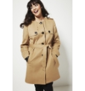 Single Breasted Collarless Coat