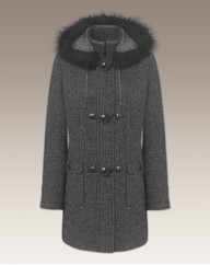 Duffle Coat With Faux Fur Trim Hood
