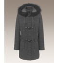 Duffle Coat With Faux Fur Trim Hood