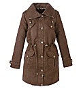Faux Suede Parka