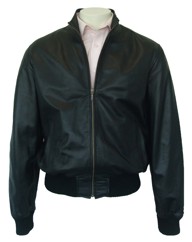 Leather Bomber Jacket.