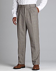 Premier Man Check Trousers 29in