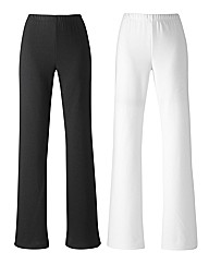 Petite Pack of 2 Trousers Length 26in