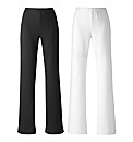 Petite Pack of 2 Trousers Length 26in