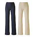 Pack of 2 Bootcut Trousers Length 30in
