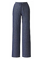 Linen Blend Trousers Length 27in
