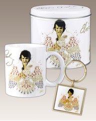 Elvis Mug, Keyring And Storage Tin