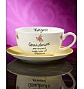 Personalised Sentiments Teacup & Saucer