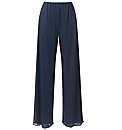 Wide Leg Palazzo Trousers Length 27in