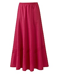 Linen Blend Skirt Length 27in