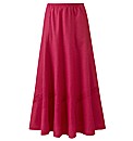 Linen Blend Skirt Length 27in