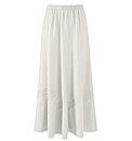 Linen Blend Skirt Length 27in