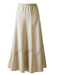 Linen Blend Skirt Length 27in