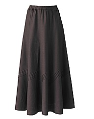 Linen Blend Skirt Length 27in