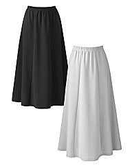Pack of 2 Jersey Skirts Length 30in