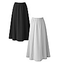 Pack of 2 Jersey Skirts Length 30in