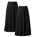 Pack of 2 Jersey Skirts Length 30in