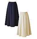 Pack of 2 Jersey Skirts Length 30in