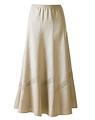 Linen Blend Skirt Length 30in