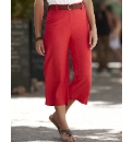 Linen Mix Crop Trousers